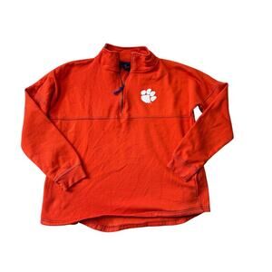 COLOSSEUM sweatshirt, Clemson Tigers; Women's XL; 1/4 zip pullover, w/Sparkle